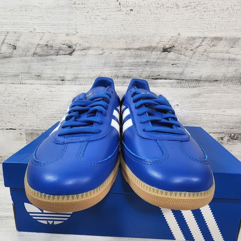 Adidas Samba OG Sneakers Mens 11 Blue White Gum Sole‎ 